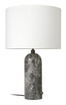 Gravity Table Lamp Large - Grey Marble/White Shade
