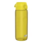 ION8 Water Bottle, 750 ml/24 oz, Leak Proof, Easy to Open, Secure Lock, Dishwasher Safe, BPA Free, Flip Cover, Carry Handle, Soft Touch Contoured Grip, Easy Clean, Odour Free, Carbon Neutral, Yellow
