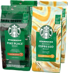 Pike Place Roast, Blonde Espresso Roast Whole Bean Coffee 450G (Pack of 4)