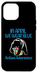 Coque pour iPhone 15 Plus En avril, nous portons un ours bleu pour le mois de sensibilisation à l'autisme