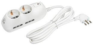PowerCube Extended Remote avec télécommande multiprise blanche