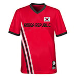 Official 2023 Women's Football World Cup Kids Team Shirt, South Korea, Red, 7 Years