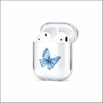Light Blue Butterfly Headphone Case for Airpods 3pro for Apple Bluetooth Headphones, Silicone Protective Case, Drop Proof and Wear-Resistant, Beautiful and Easy to Carry