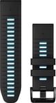 Garmin 26 mm QuickFit Silikon klockarmband (svart/blå)