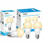 TP-LINK Tapo Smart Bulb, Smart Wi-Fi LED Light, E27, 8.7W, Works with Amazon Alexa (Echo and Echo Dot), Google Home, Dimmable Soft Warm White, No Hub Required - Tapo L510E(3-Pack) [Energy Class F]