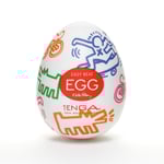 Tenga Easy Beat Ägg Keith Haring Street Engångsmasturbator i äggform