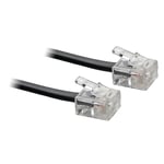 5M ADSL Internet Broadband RJ11 to RJ-11 Cable Lead - 5 Metre Long Black DSL