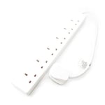 PRO ELEC PELB1709 6 Gang Extension Lead 0.5m, White