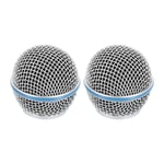 2pcs Mesh Microphone Grill Head for SM58 Wired Microphone Ball Head Replace Mic
