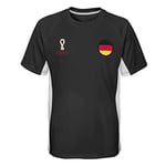 FIFA Official World Cup 2022 Side Panel T-Shirt, Youth, Germany, Age 12-13 Black