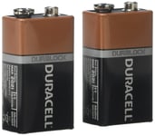 Duracell Alkaline 9V Battery Pack of 2 MN1604