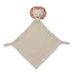 Hauck Doudou Bebe Cuddle N Play, Peluche Naissance en Mousseline, Doudou Mouchoir Éveil - pour Fille et Garçons - Lavable à 60°C - 25x25 cm - Lion Beige