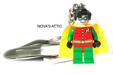 Lego Robin Keyring 851687 Gray Tag Rare From 2007 DC Batman   New