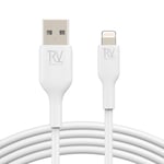 USB A till Lightning MFi Kabel Rvelon - 2 Meter Vit Vit