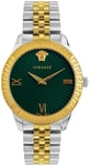 Versace VEVC01021 Greca Grøn/Gul guldtonet stål Ø38 mm