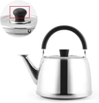 5L Stainless Steel Tea Stove Top Whistling Kettle Large Capacity Quick Heating Tea Coffee Camping Kettle with Ergonomic Handle