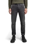 G-STAR RAW Men's 3301 Slim Jeans, Grey (worn in black onyx restored 51001-B479-D108), 34W / 34L