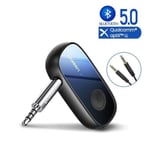 ILF® Récepteur Bluetooth 50 Adaptateur Audio sans Fil Kit Main Libre Voiture avec aptX Micro Intégré et Audio 35mm Jack