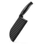 Rostfritt stål Crinkle Chip Cutter Garnera Slicer Wave Cutter För Grönsaker Frukt Potatis