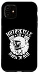 Coque pour iPhone 11 Moto Club Born To Run Vintage Biker Rider