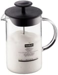Bodum 1446-01 Latteo Milk Frother, Borosilicate Glass - 0.25 L, Black/