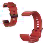 Garmin Fenix 6X / 6X Pro / Fenix 5X / Fenix 5X Plus klockarmband i silikon - Röd Röd