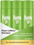 Plantur 39 Green Phyto-Caffeine Shampoo Set for Coloured Stressed Hair 3x 250 ml