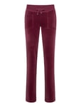 Del Ray Classic Velour Pant Pocket Design Burgundy Juicy Couture