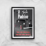 The Godfather Il Padrino Giclee Art Print - A3 - Black Frame