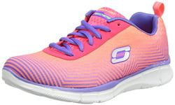 Skechers Femme Equalizer-Expect Miracles Chaussures de Sport, Rosa (Pink/Purple Pkpr), 35.5