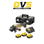 DeWalt DCG405P3 18V XR Brushless Angle Grinder,125mm, 3x5Ah, Charger, Case