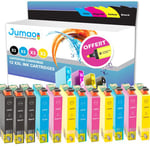 12 cartouches d'encre Jumao compatibles pour Epson WorkForce WF 2540WF 2630WF