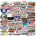 AQK 50Pcs F1 Racing Car Stickers For DIY Car Styling Sticker Motocross Racing Helmet Skateboard Luggage Laptop Formula One Decal
