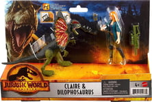 Jurassic World Camp Cretaceous Claire and Dilophosaurus Action Fig Set