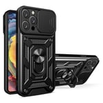 SKALO iPhone 16 Pro Max Armor Hybrid Metallring Kameraslider - Svart Svart