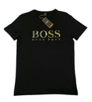 HUGO BOSS Casual  Mens Black Tauno T-Shirt Size UK Large 39 - 40" Chest