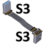 100cm S3-S3 Câble ruban USB 3.0 , Extension plate blindage EMI FPC, connecteur haut et bas, longueur Nipseyteko