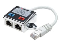 Intellinet 2-Port Modular Distributor, Cat5e, Ftp, Allows Two Rj45 Ports To Share One Cat5e Network Cable - Nätverksdelare - Rj-45 (Hane) Till Rj-45 (Hona) - Dubbelt Skärmad - Cat 5 - Silver