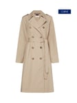Tommy Hilfiger Curve Organic Cotton Double Breasted Trench Coat, Beige