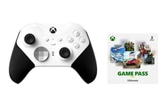 Xbox Manette sans fil Elite Series 2 - Core (Blanc) + Abonnement Xbox Game Pass Ultimate | 3 Mois