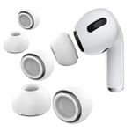 TEEMADE Ear Tips Replacement Eartips for AirPods Pro Headphone,Small/Medium/Large 3 Pairs Silicone Earbud Tips Ear Gel,Fit for AirPods Pro,White S/M/L