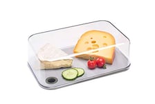 Mepal – Cloche à Fromage Modula Modula – Blanc – capacité 2800 ml – boîte de conservation spéciale réfrigérateur pour fromages – Planche à découper incluse - convient au lave-vaisselle