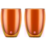 PAVINA dubbelväggat glas 35 cl 2-pack, orange
