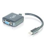 C2G 20CM Mini DisplayPort Male to VGA Female Full HD Adapter Black, HD Mini DP to VGA Compatible with Apple MacBook, Mac Mini, Mac Pro, Microsoft Surface Pro, Dell XPS and More