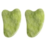 2 st Jade Gua Sha-bräda GuaSha Skrapningsmassageverktyg Ansikte