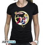 Sailor Moon Tjej T-Shirt Svart (Medium)