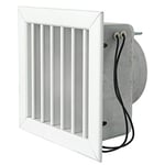 La Ventilazione GCMIB1615100-Y Grille pour cheminée avec Ventilateur électrique, Blanc, 160x160 mm