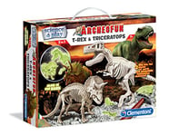 Clementoni 61245, Science & Play Archeofun T-REX Glow in The Dark Scientific dinosaur Kit for children, ages 7 years plus