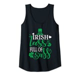 Womens Irish Lass Full Of Sass St. Patrick’s Day Cute Shamrock Girl Tank Top