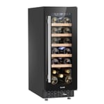 Baridi 20 Bottle Slim 30cm Built-In Wine Cooler, Touchscreen Black